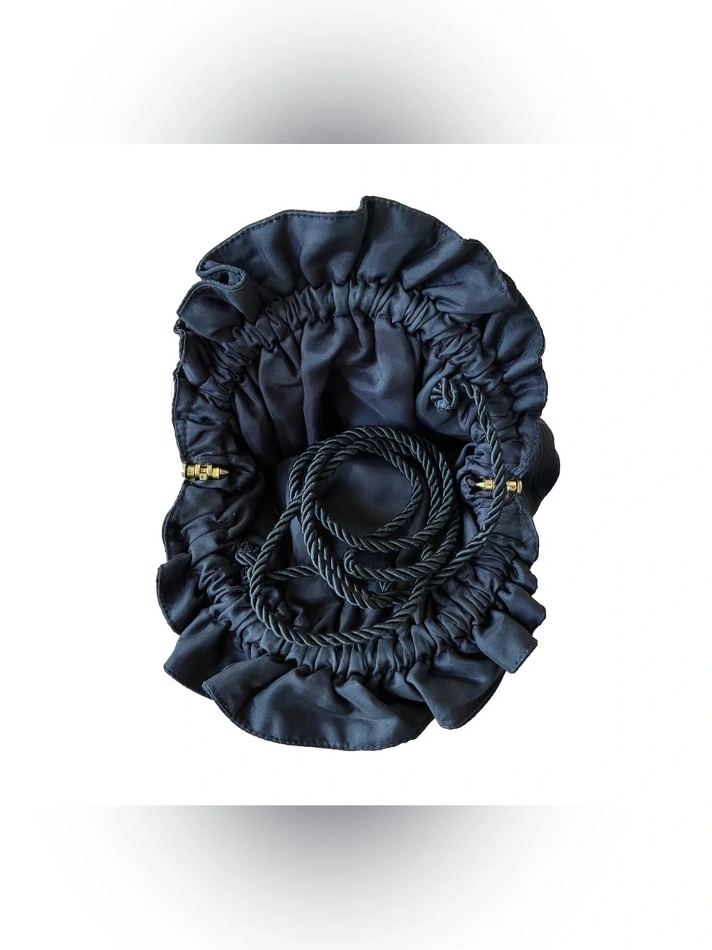 Silk Clam Shell Clutch | Black Evening Bag